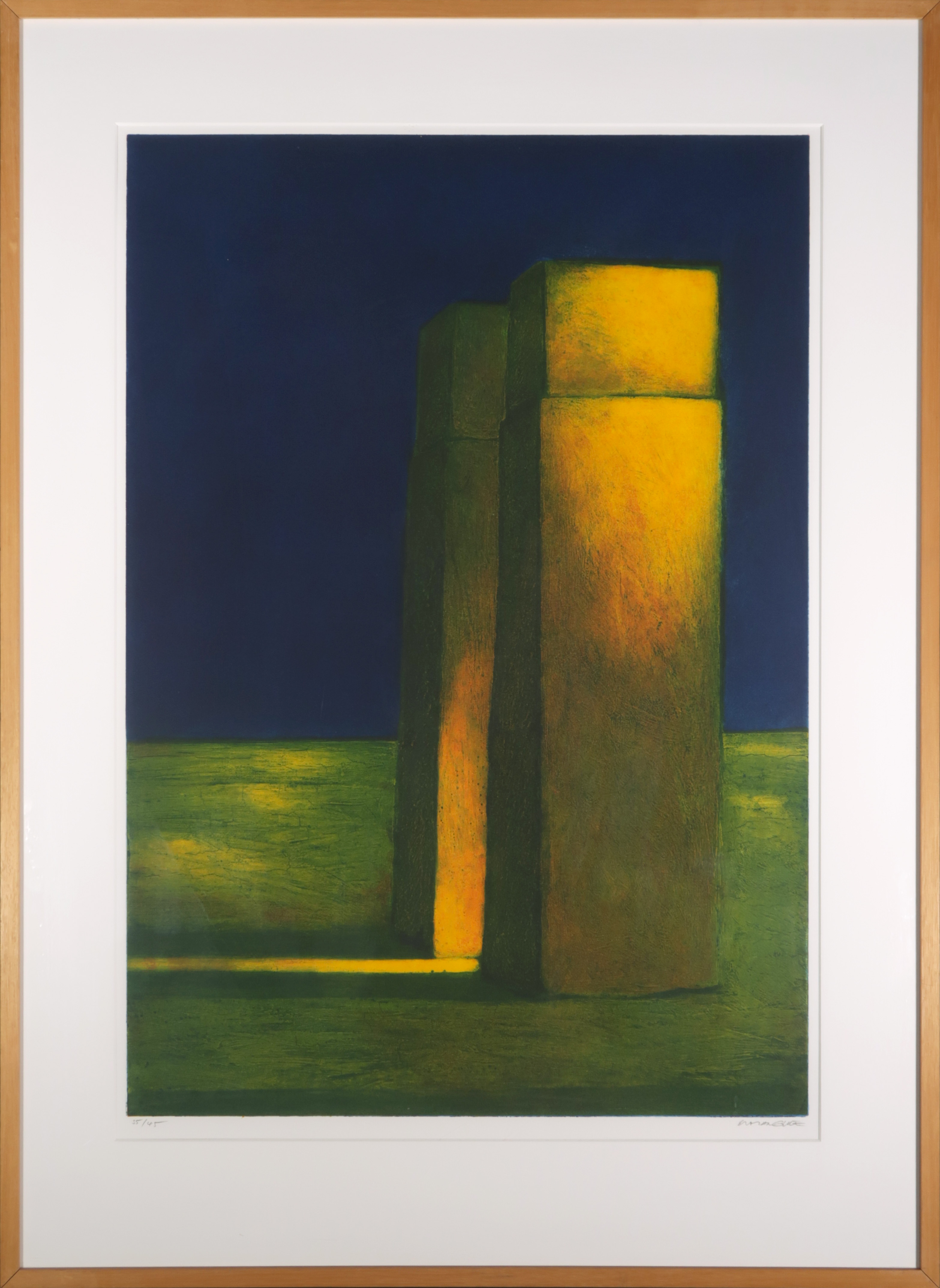 Elmar Gille - Kleurenets op papier, La Cospirazione II - Ingelijst (Groot) verkocht voor € 80!