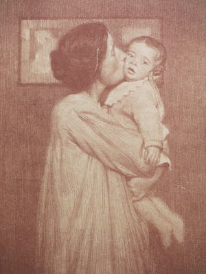 Aime Stevens - Moeder en kind - Lithografie kopen? Bied vanaf 45!