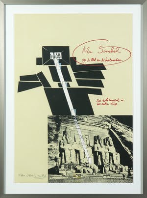 Marius van Beek - Zeefdruk uit de serie Poort van de Zon, Abu Simbel kopen? Bied vanaf 1!