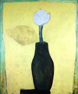 Marieke Thomassen - Acryl op doek, Uit de serie 'Zomervazen' (Groot) verkocht voor € 150!