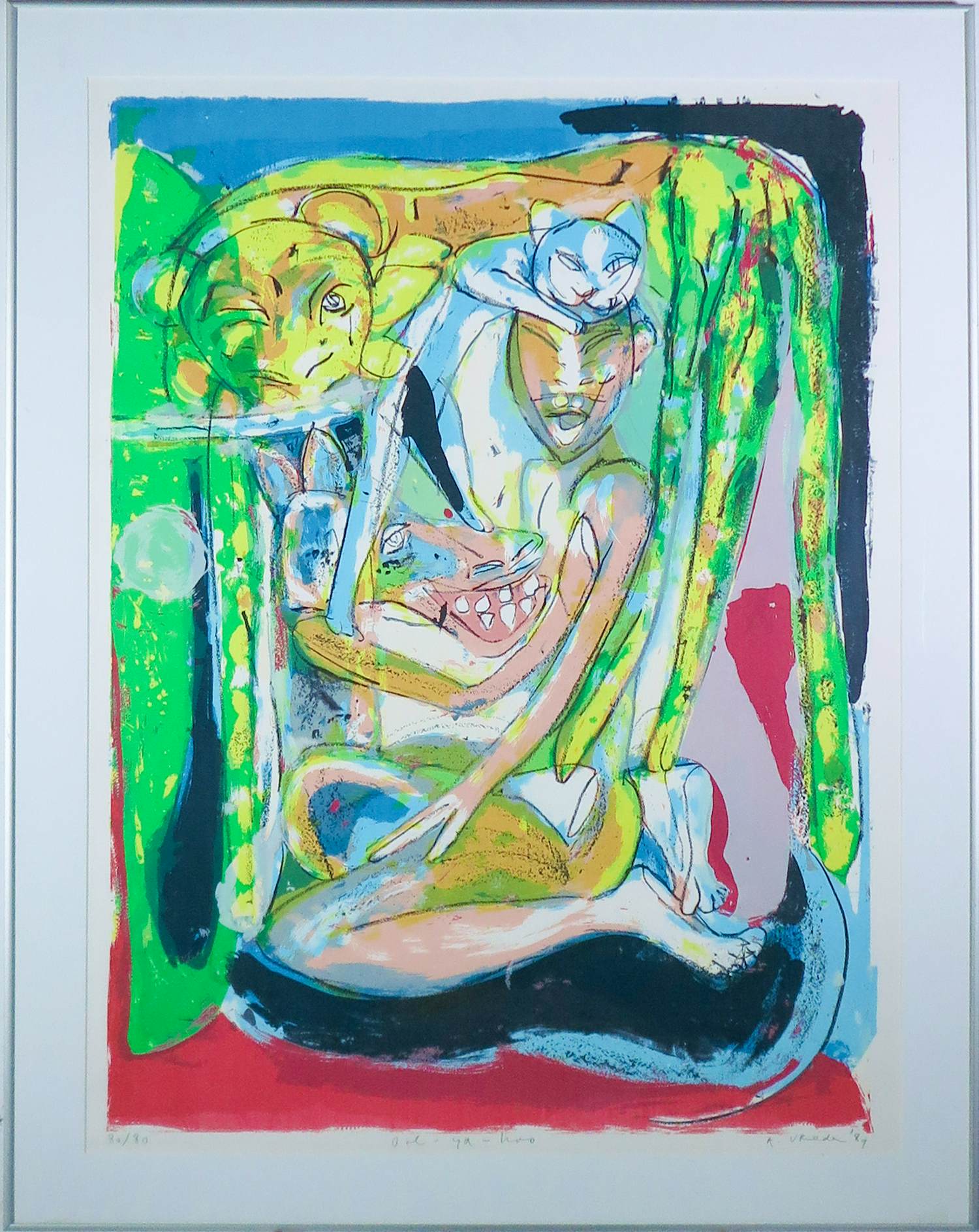 Anton Vrede - Zeefdruk, Ool - ya - hoo - Ingelijst (Groot) kopen? Bied vanaf 60!