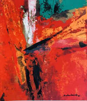 Nico Molenkamp - Zeefdruk, Z.T. Rood verkocht voor € 45!