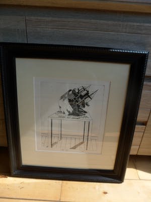 Hans Wap - Gestrand schip op tafel, ets kopen? Bied vanaf 45!