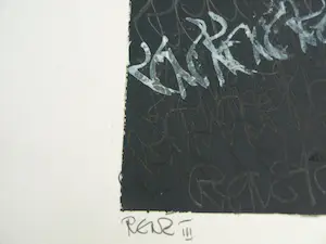 René Klinkers - Drukinkt , Zwart vierkant , “René III” - gesigneerd kopen? Bied vanaf 30!