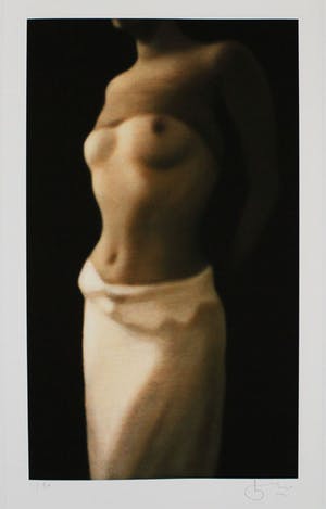 Willi Kissmer - Kleurengiclee LADY IN WHITE SKIRT Handgesigneerd. kopen? Bied vanaf 69!
