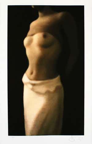 Willi Kissmer - Kleurengiclee LADY IN WHITE SKIRT Handgesigneerd. verkocht voor € 69!