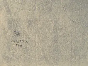 Jan Sluijters (jr.) - in 1941 gemaakte potloodtekening - pasgeboren baby - kerstmis 1941 kopen? Bied vanaf 31!