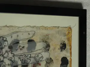 Caroline Serton - Gemengde techniek , ingelijst , Zaaihand I Texel - 2006 kopen? Bied vanaf 50!