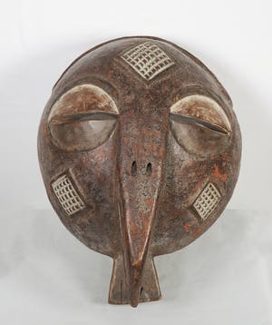 Luba - Groot houten vogelmasker met scarificaties kopen? Bied vanaf 1!