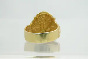 49 - Mooie 18 krt geel gouden Surinaamse vriendschaps-ring - unisex model kopen? Bied vanaf 560!