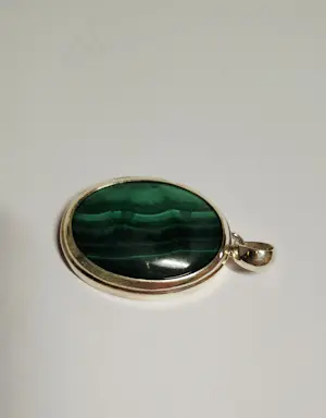 Nieuwe Zilveren Hanger met Malachiet kopen? Bied vanaf 55!