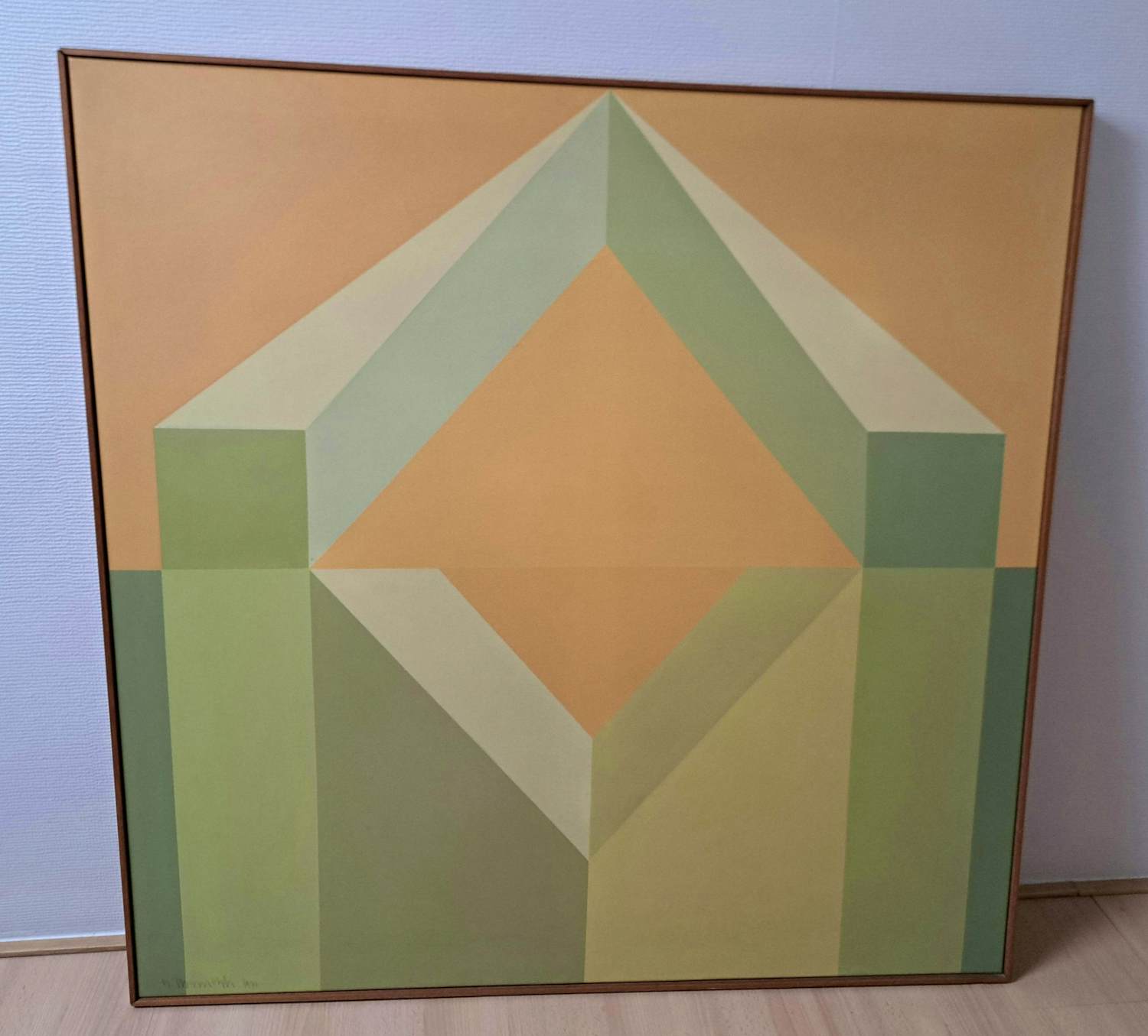 Gilbert Swimberghe - Abstract groen oranje kopen? Bied vanaf 1500!
