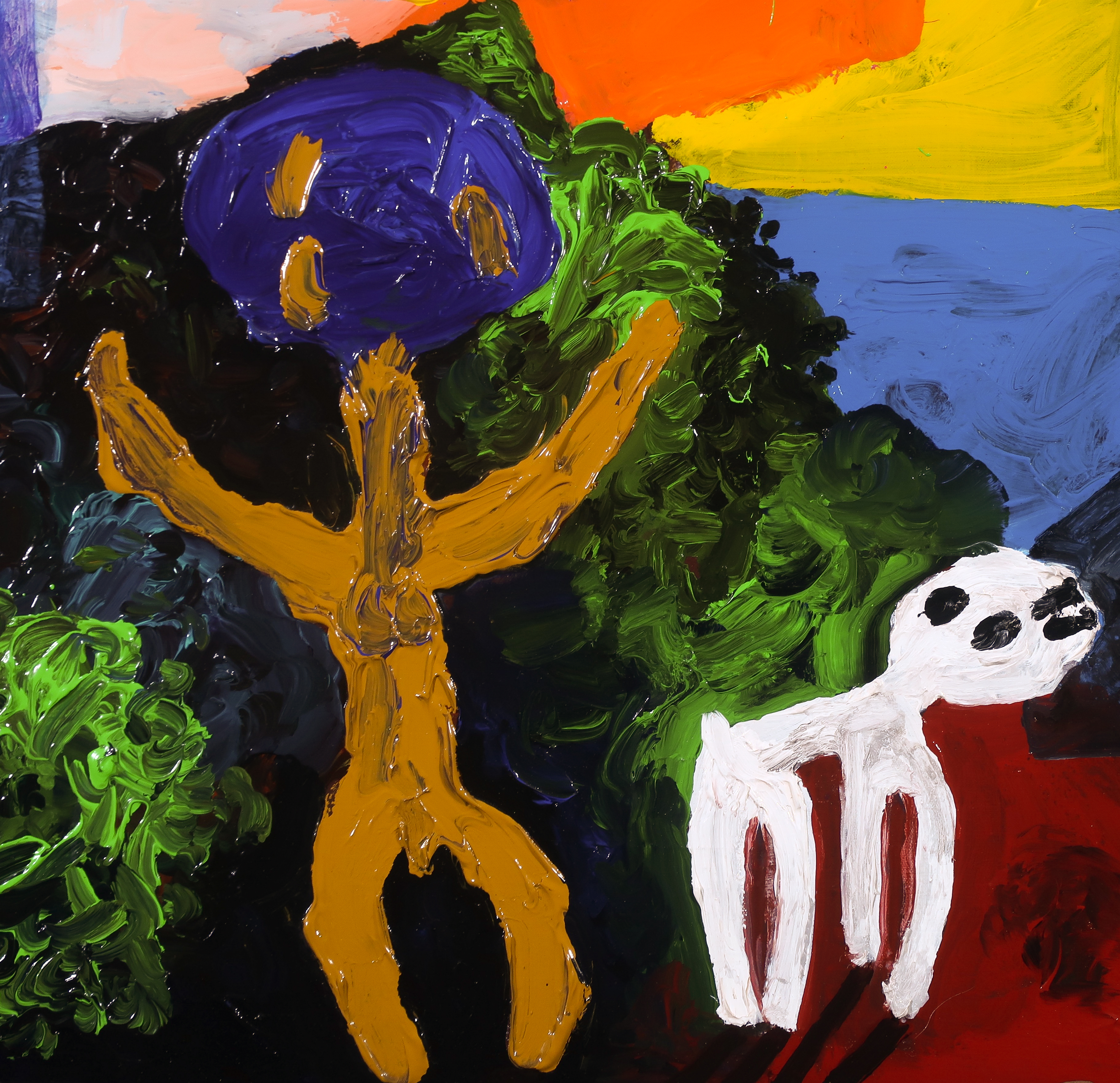 Albert Niemeyer - Acryl op doek, Romantisch wild kopen? Bied vanaf 400!