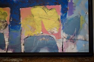 Marjan Nagtegaal - Acryl op paneel, De Roze Kooi - Ingelijst kopen? Bied vanaf 1!