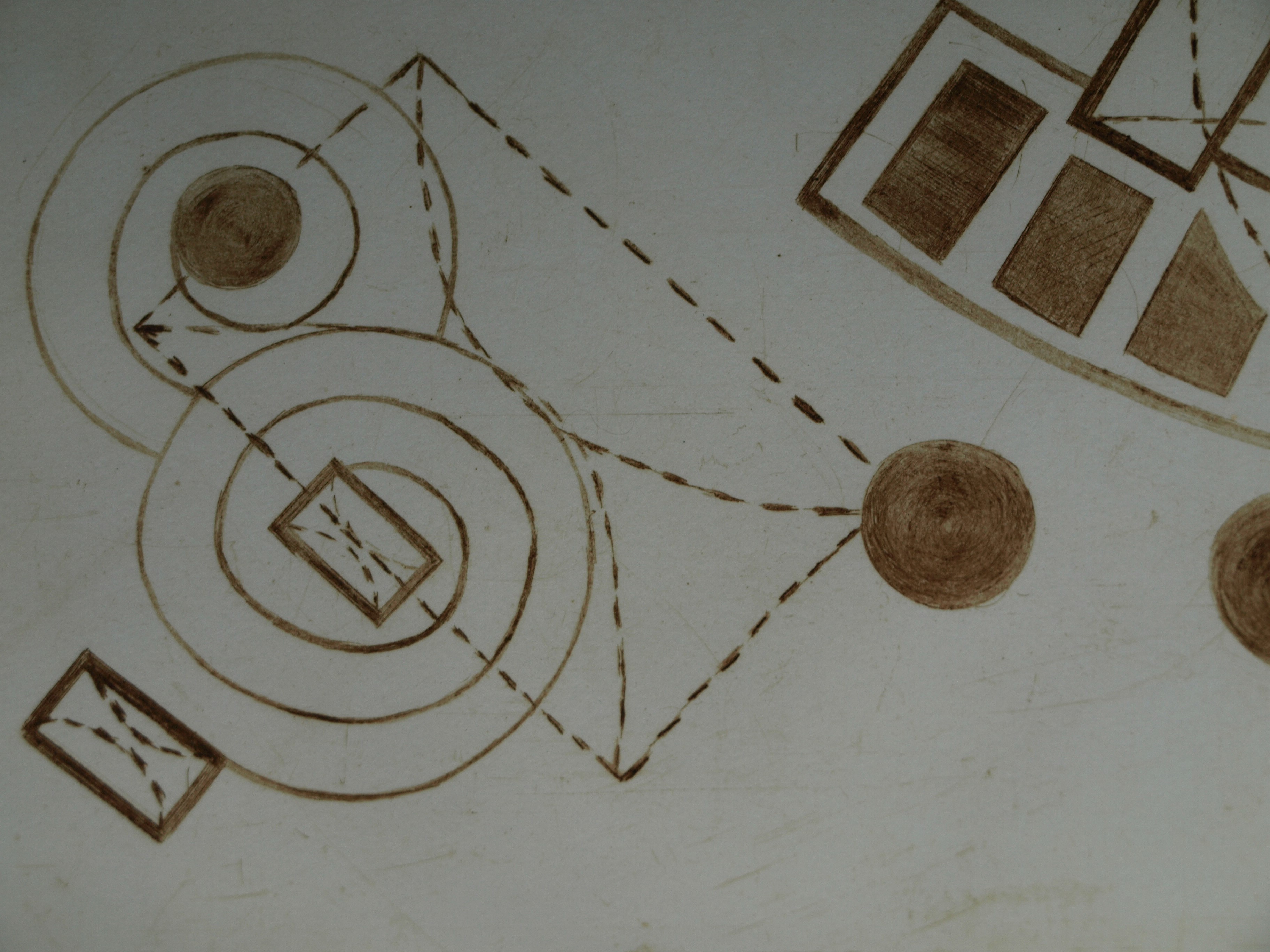 Niet of onleesbaar gesigneerd - Ets , Zonder titel – ingelijst  kopen? Bied vanaf 1!