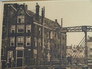 Willem Witsen - Ingelijste ets , Uilenburg I, Amsterdam – 1911 kopen? Bied vanaf 1!