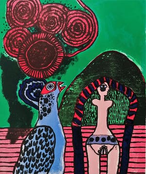 Corneille - Femme et Oiseau 1973 kopen? Bied vanaf 199!