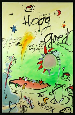 Miriam Slaats - Acryl op doek, Het schaaltje van mijn geluk - Ingelijst (Groot) kopen? Bied vanaf 150!