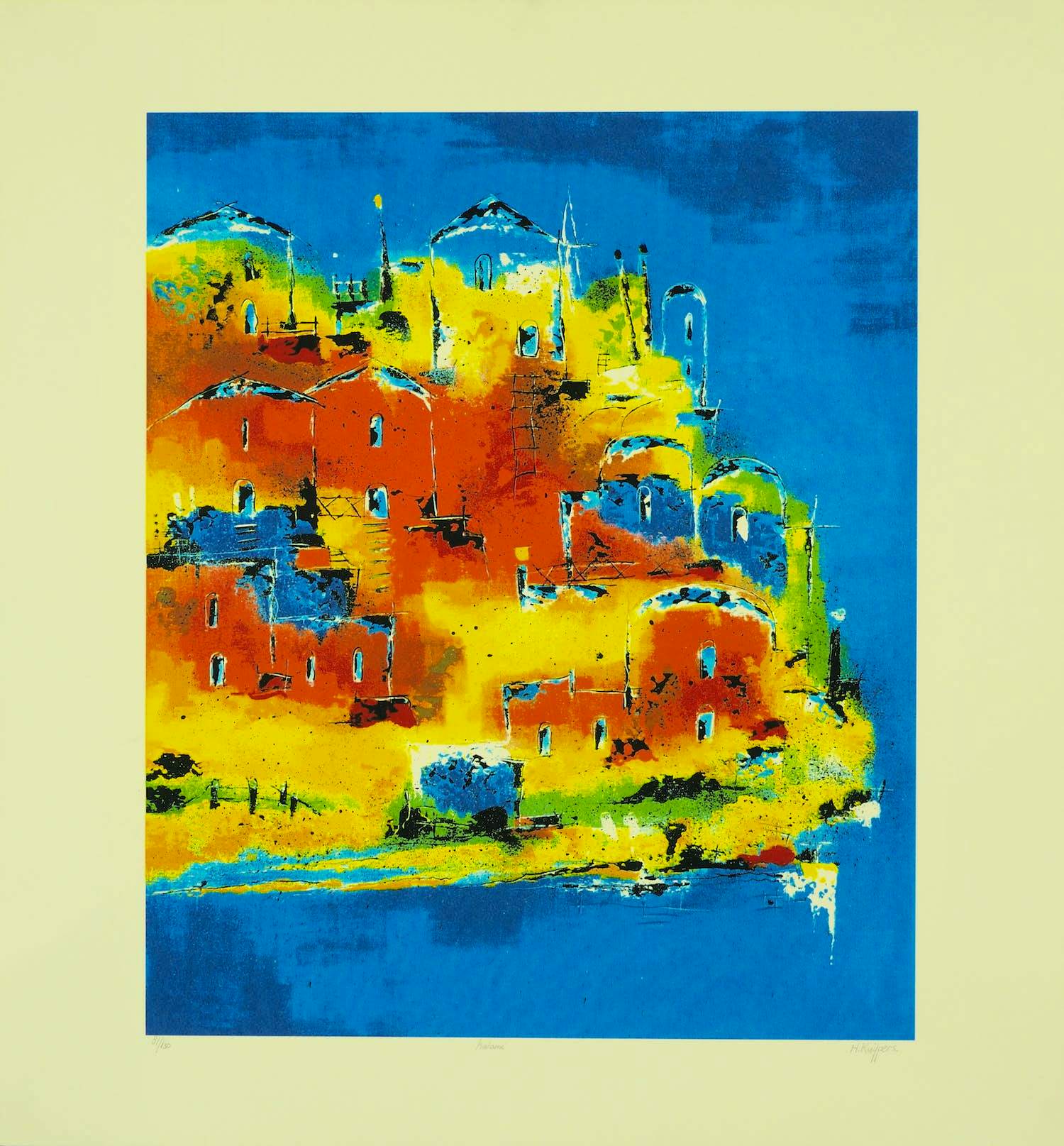 Henk Kuijpers - Kleurenzeefdruk KALAMI Handgesign. GROOT!!! kopen? Bied vanaf 49!