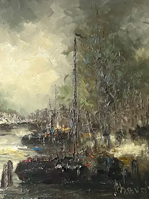 Jan Bevort - Zicht op Amsterdam kopen? Bied vanaf 600!