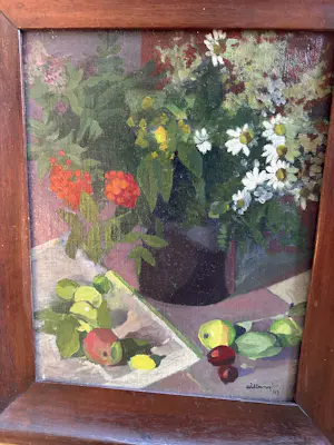 Joop Willems - Fruit en bloemen stilleven kopen? Bied vanaf 135!