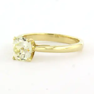 14k geel gouden ring met Bolsjewiek geslepen diamant tot. 1.50ct – K/L - SI kaufen? Bieten Sie von 2600!