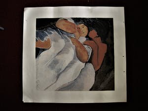 Gijs Stuyling - "voor Aatje Veldhoen" Groot gesigneerd Litho "Samen" kopen? Bied vanaf 20!