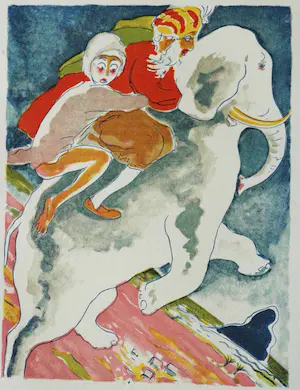 Kees van Dongen - Houtgravure 1955 - “ L`éléphant blanc " - uit 1001 nacht - ready to frame kaufen? Bieten Sie von 60!