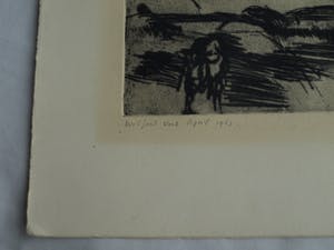 Wilfred Voet - Ets , “2 Koeien in de polder” – gesigneerd –1963 – nr 3 van 12 kopen? Bied vanaf 25!