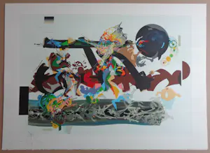 Raymond Moretti - FIGURATIE / KLEURLITHO / 54x76cm / SIG kopen? Bied vanaf 35!