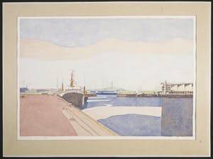 Ada Buitelaar - Aquarel, Scheveningse haven kopen? Bied vanaf 1!