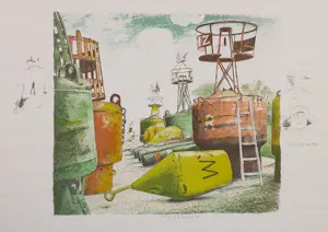 Herman Berserik - Litho op papier, Geen titel - Ingelijst kopen? Bied vanaf 80!