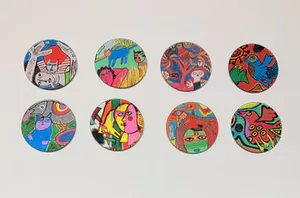 Corneille - 4 Onderzetters Katten + 4 Vogels onderzetters kopen? Bied vanaf 50!