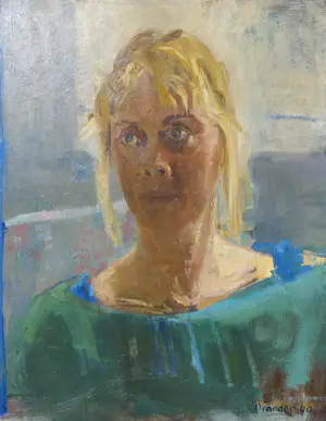 AcheterPieter Pander - Portret van blonde vrouw in tegenlicht, olieverf op hardboard? Enchérissez de 375!