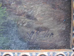 Anton Muller - gezicht op een boerderij aan het water kopen? Bied vanaf 40!