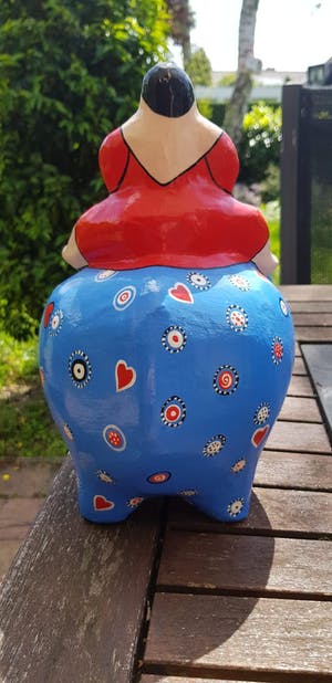 Ada Breedveld - Blue Elephant Hearts Large - Blauwe olifant met harten Large kopen? Bied vanaf 65!