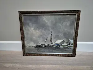 Janus de Winter - Olie op board - gesigneerd r.o. kopen? Bied vanaf 175!