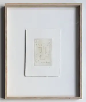 Klaas Gubbels - Unieke handgekleurde lijnets | 'Alles Kan' kopen? Bied vanaf 600!