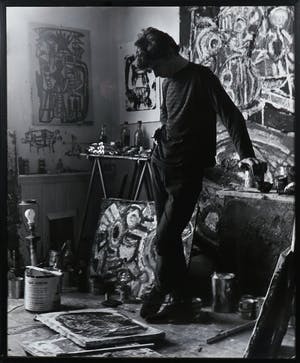 Marianne Dommisse - Foto, Jan Cremer's atelier in Den Haag - Ingelijst kopen? Bied vanaf 35!