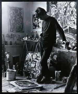 Marianne Dommisse - Foto, Jan Cremer's atelier in Den Haag - Ingelijst verkocht voor € 35!