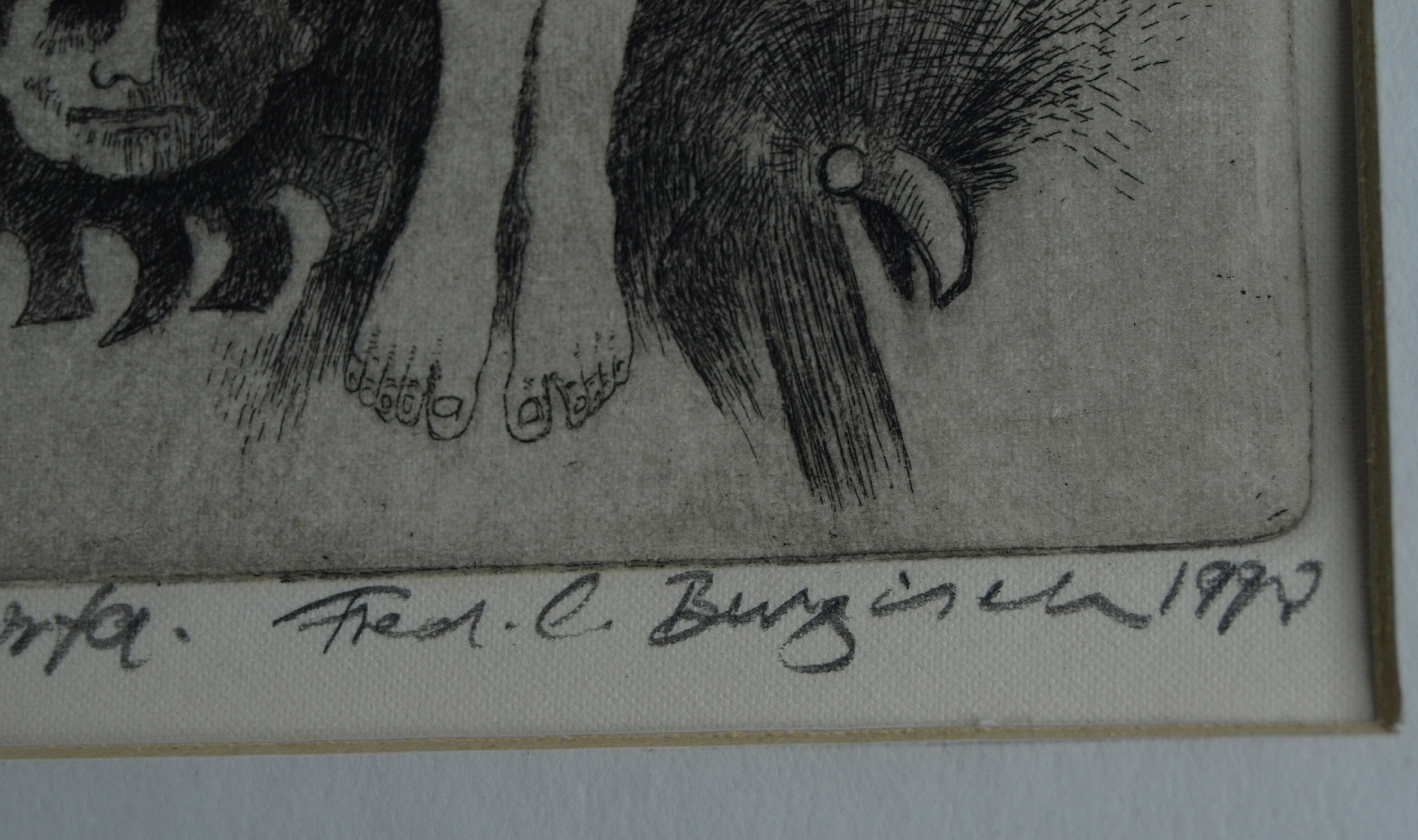 Niet of onleesbaar gesigneerd - Ets, Voor de Spiegel – gesigneerd - 1970 kopen? Bied vanaf 1!