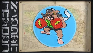 Jan Bollaert - Gemengde techniek op papier, Nose art dog - Ingelijst kopen? Bied vanaf 40!