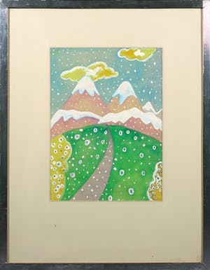 Jenny Verplanke - Aquarel en gouache op papier, Turkish delight - Ingelijst kopen? Bied vanaf 1!