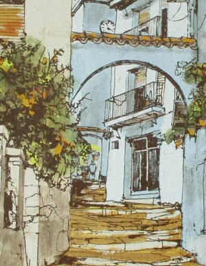 Bernard Dufour - Mediterraan doorkijkje kopen? Bied vanaf 25!