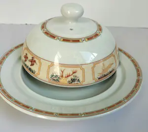 Pillyvuyt - Ronde botervloot/kaasstolp in Art Deco stijl kopen? Bied vanaf 15!