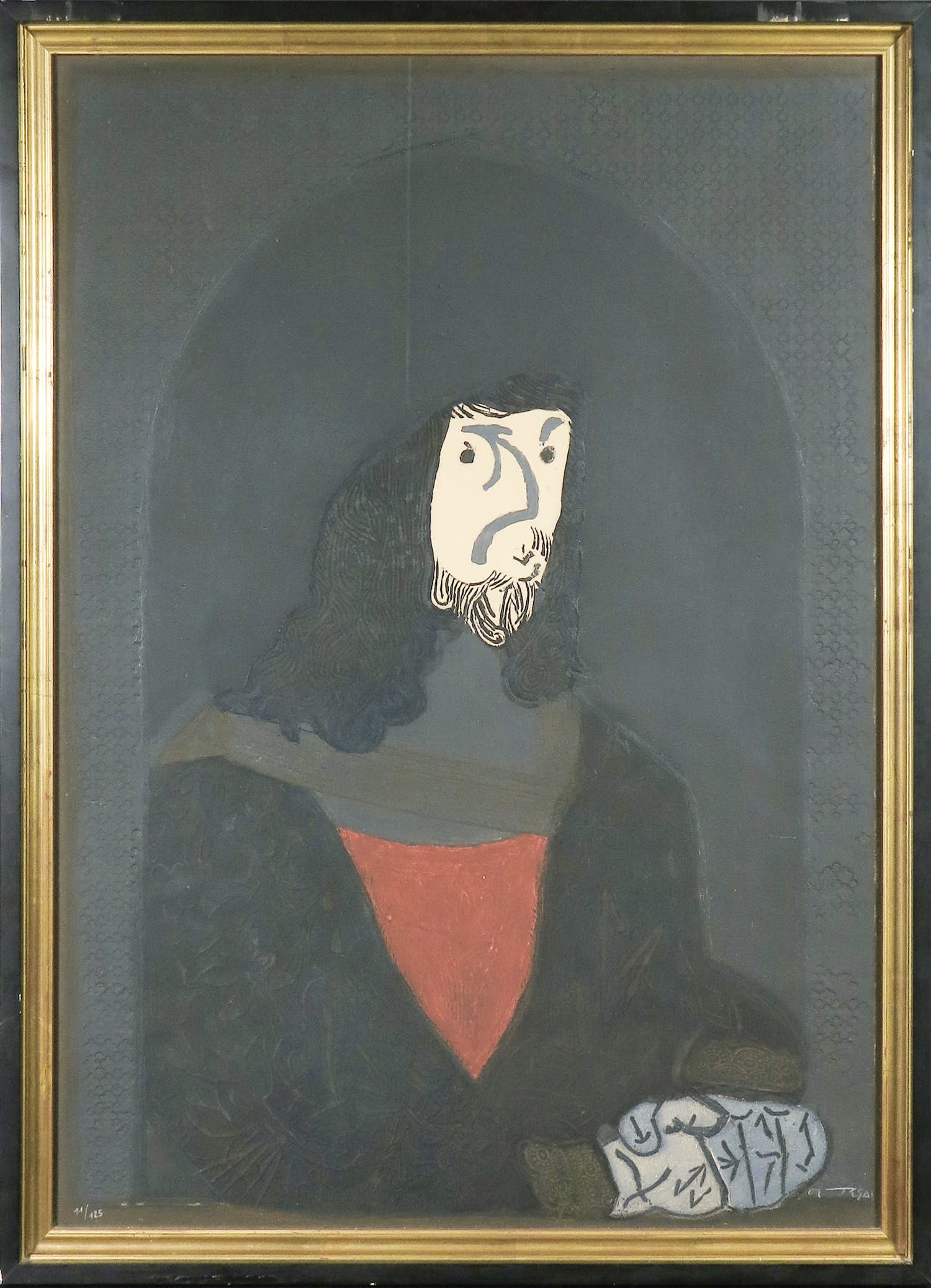 Jose Ortega - Carborundum, Don Sigismundo - Ingelijst verkocht voor € 150!