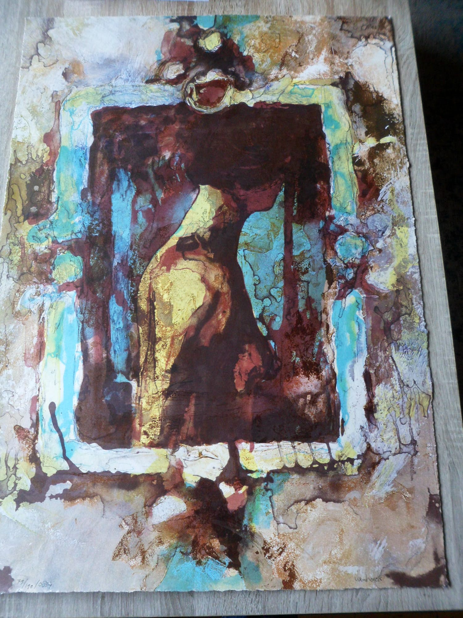 Hans Vanhorck - Zeefdruk, zonder titel verkocht voor € 35!