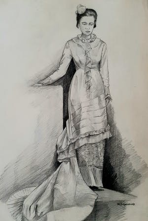 Willem Dooijewaard - Portret van een wrouw kopen? Bied vanaf 75!