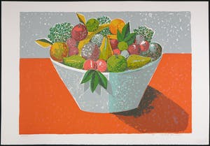 Hendrik Jan Visser - Zeefdruk, Stilleven met fruit kopen? Bied vanaf 1!