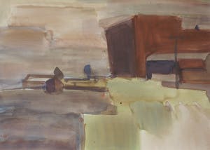 Aart J. Leemhuis - Aquarel, Zonder titel - Ingelijst kopen? Bied vanaf 1!